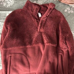 Red Sherpa sweater